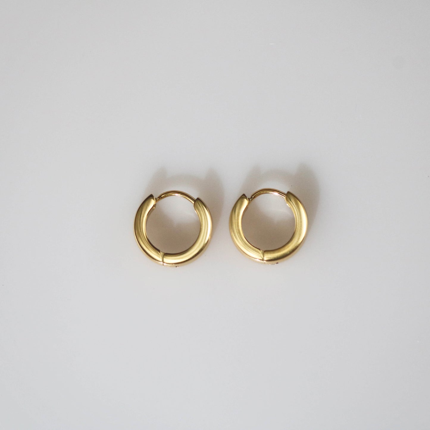 Small Chunky Hoops, waterproof 18k gold-plated stainless steel