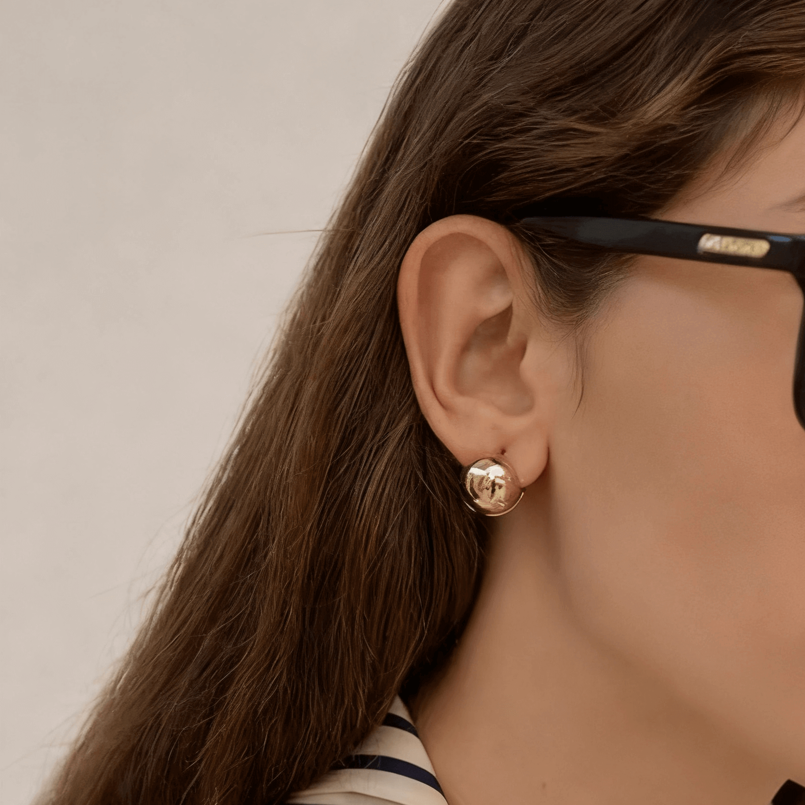 gold ball earrings