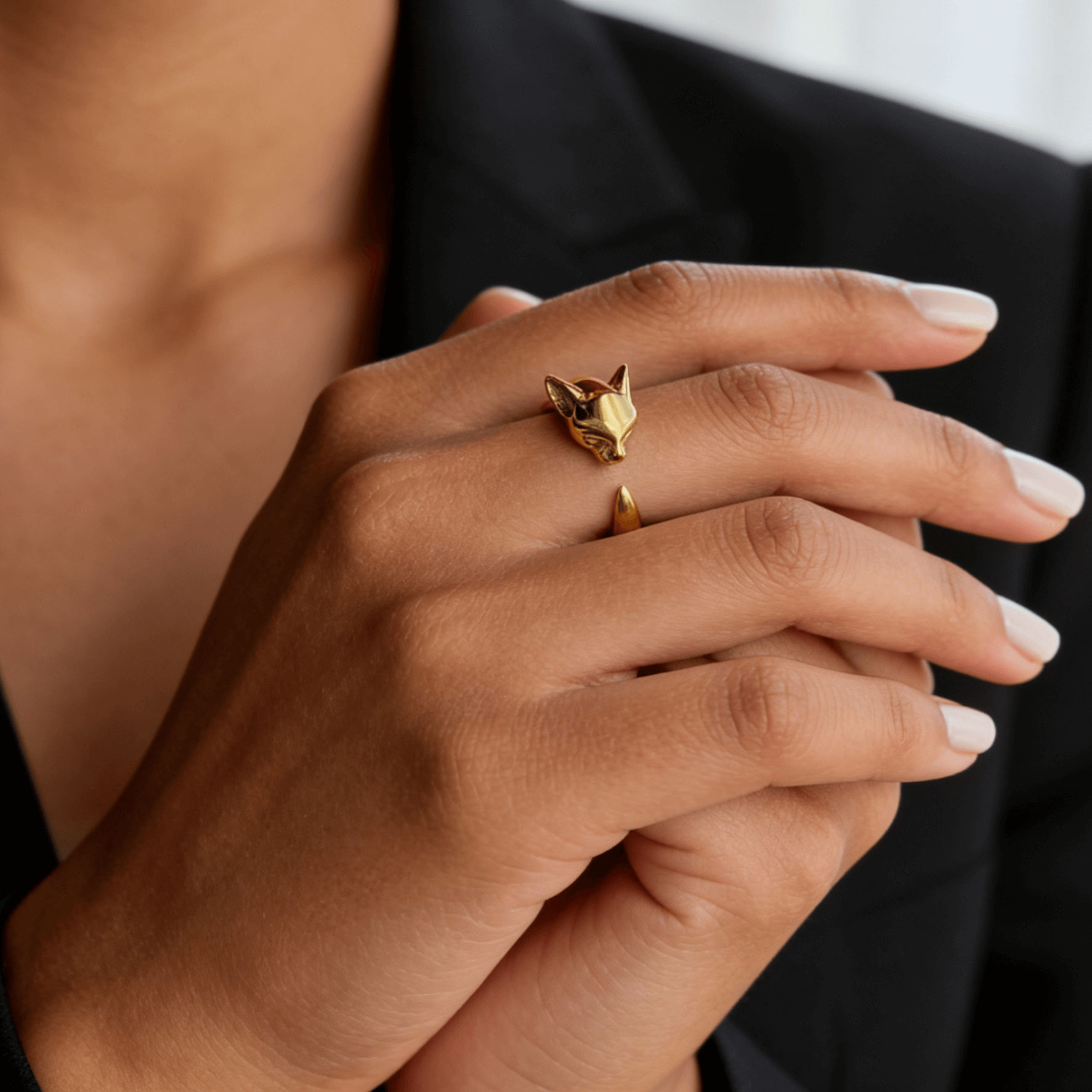 Meideya Waterproof Leopard Ring, 18k gold-plated stainless steel