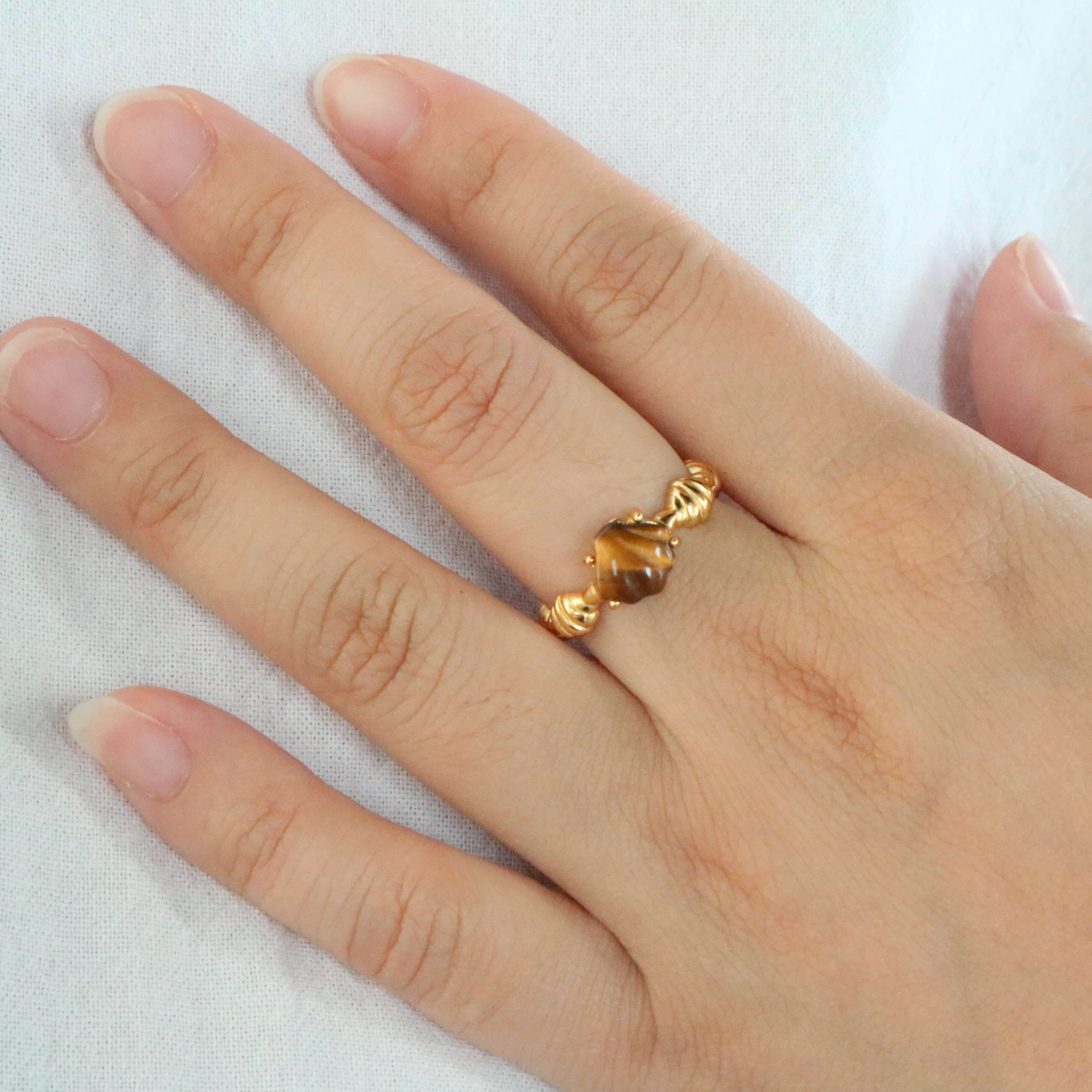 Meideya Ocean Spirit Ring, 18k gold-plated