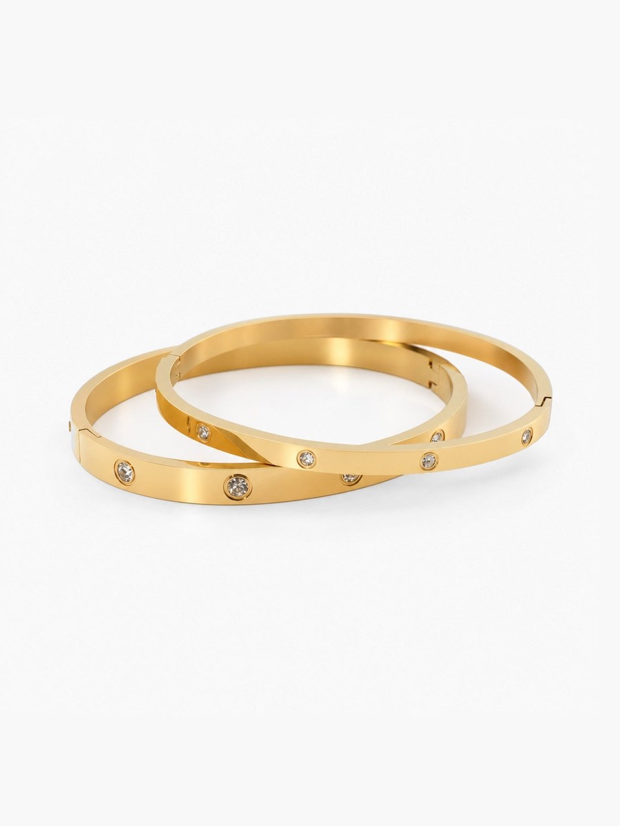 Gold-plated bracelets