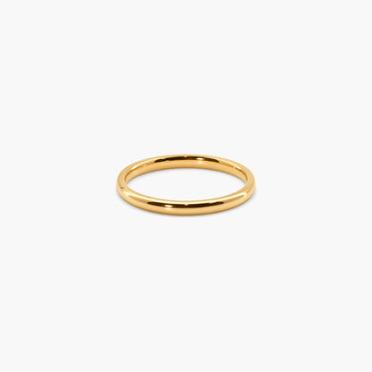 2mm Gold Stacker Ring - Wasserfest & Anlaufbeständig