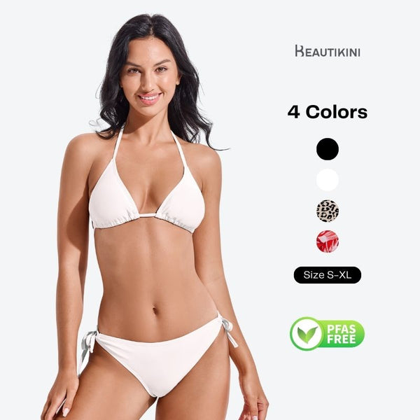 Women's Classic Bikini Swimsuit with Tie-Side Bottoms