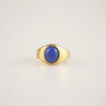 Waterproof Tarnish-Free Oval Lapis Ring – Stylr