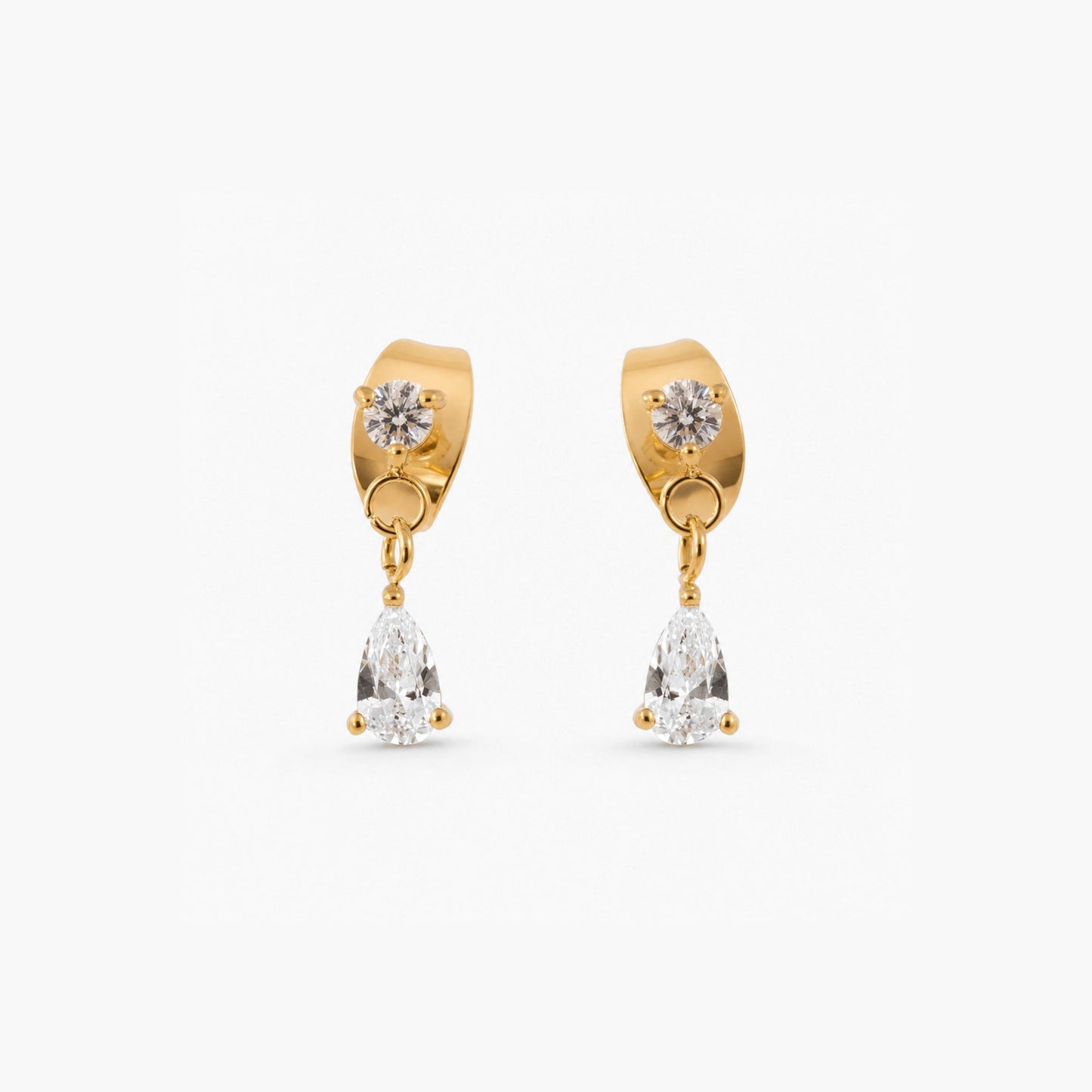 Afton Teardrop CZ Earrings
