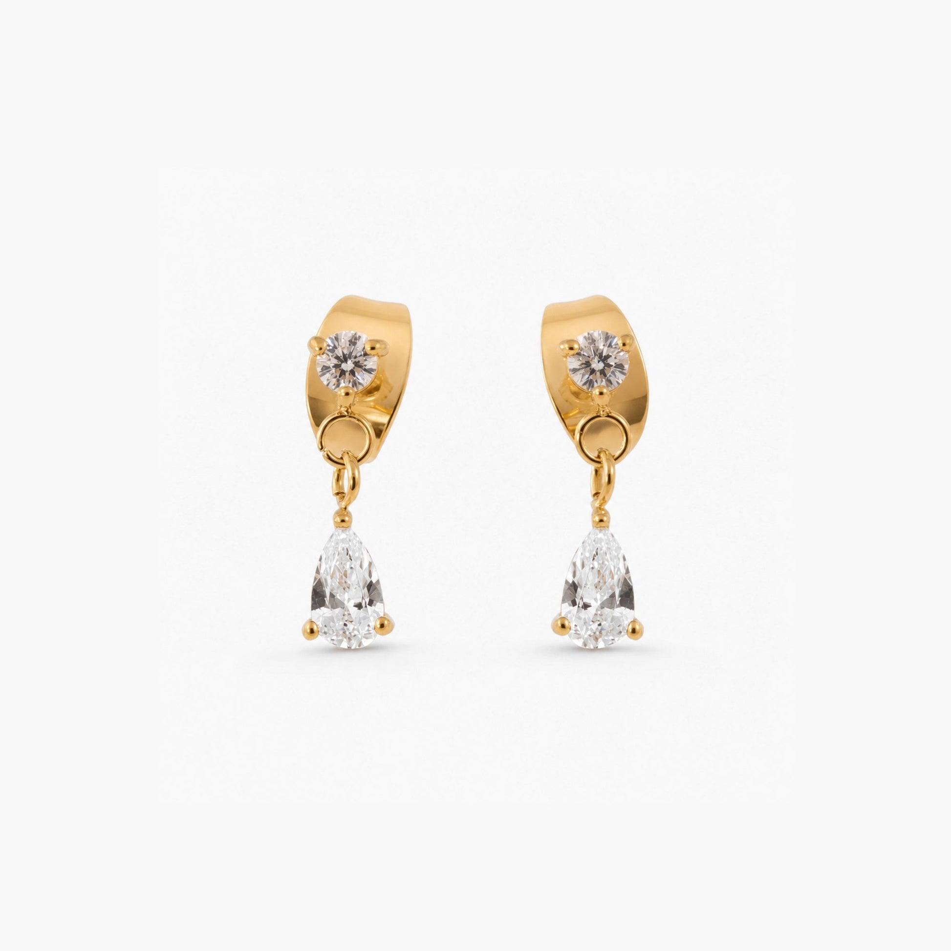 Afton Teardrop CZ Earrings