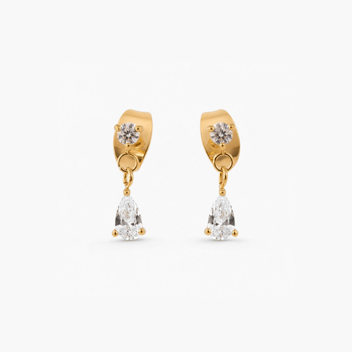 Afton Teardrop CZ Earrings