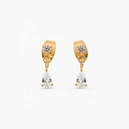 Afton Teardrop CZ Earrings