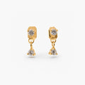Anisa CZ Stud Earrings – Waterproof Gold Drop Earrings
