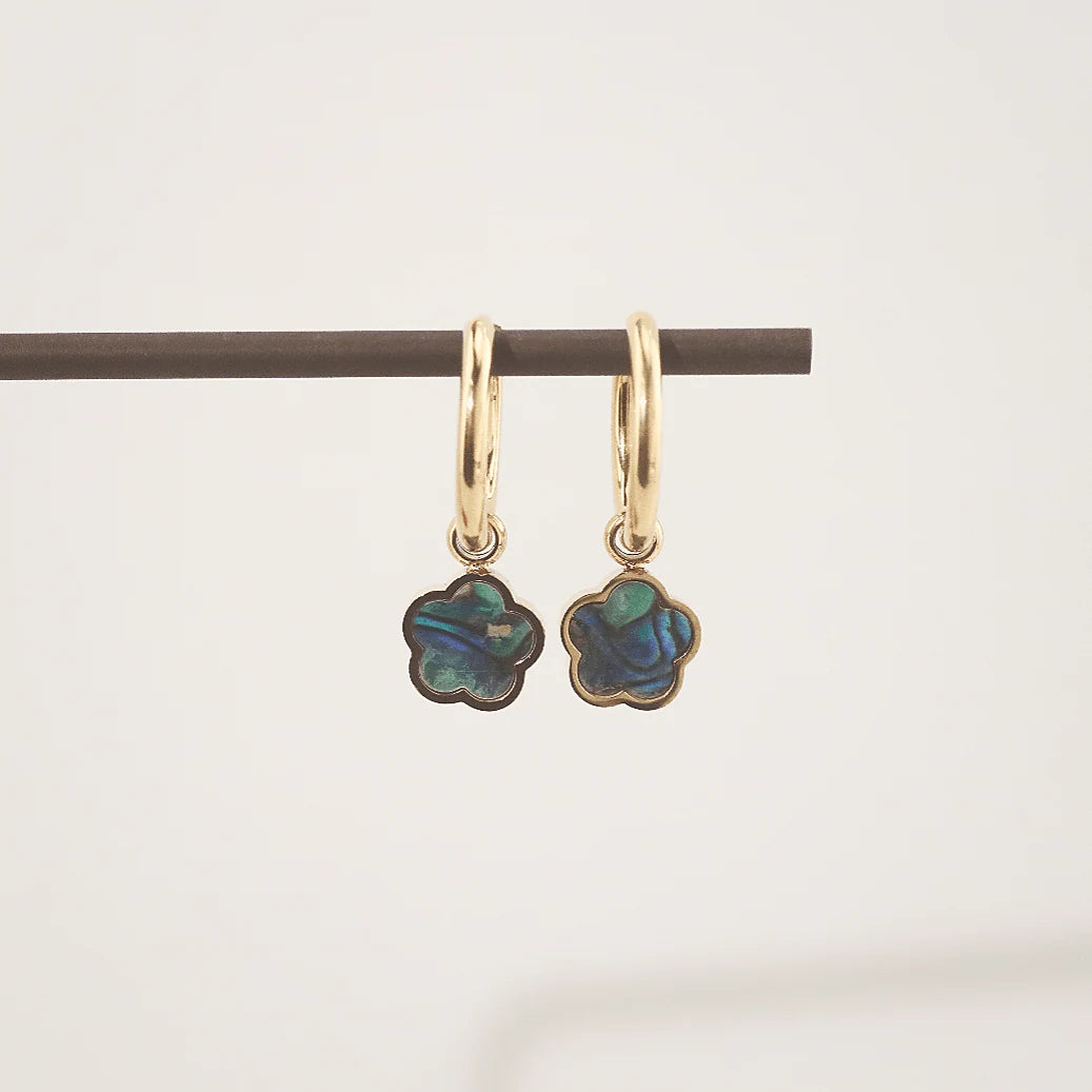 Abalone Hoop Earrings