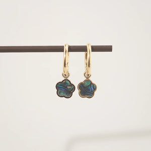 Abalone Hoop Earrings