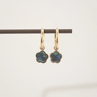 Abalone Hoop Earrings