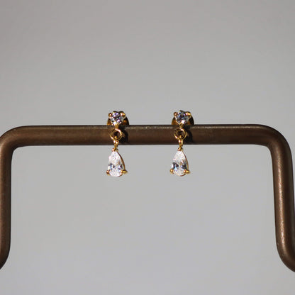 Teardrop cubic zirconia earrings