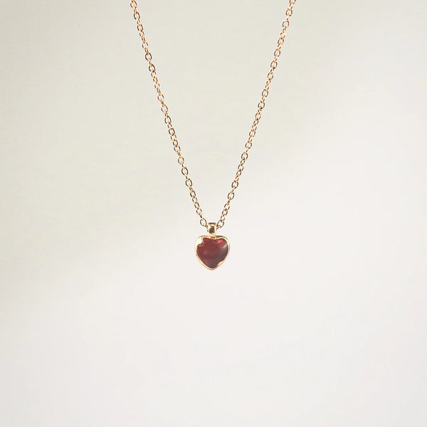 Waterproof Tarnish-Free Gold Heart Pendant Necklace