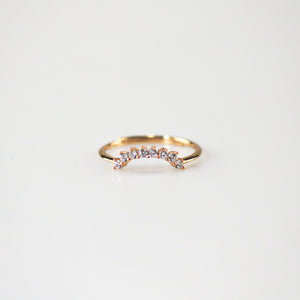 Meideya Jewelry Arch Band Ring Gold vermeil