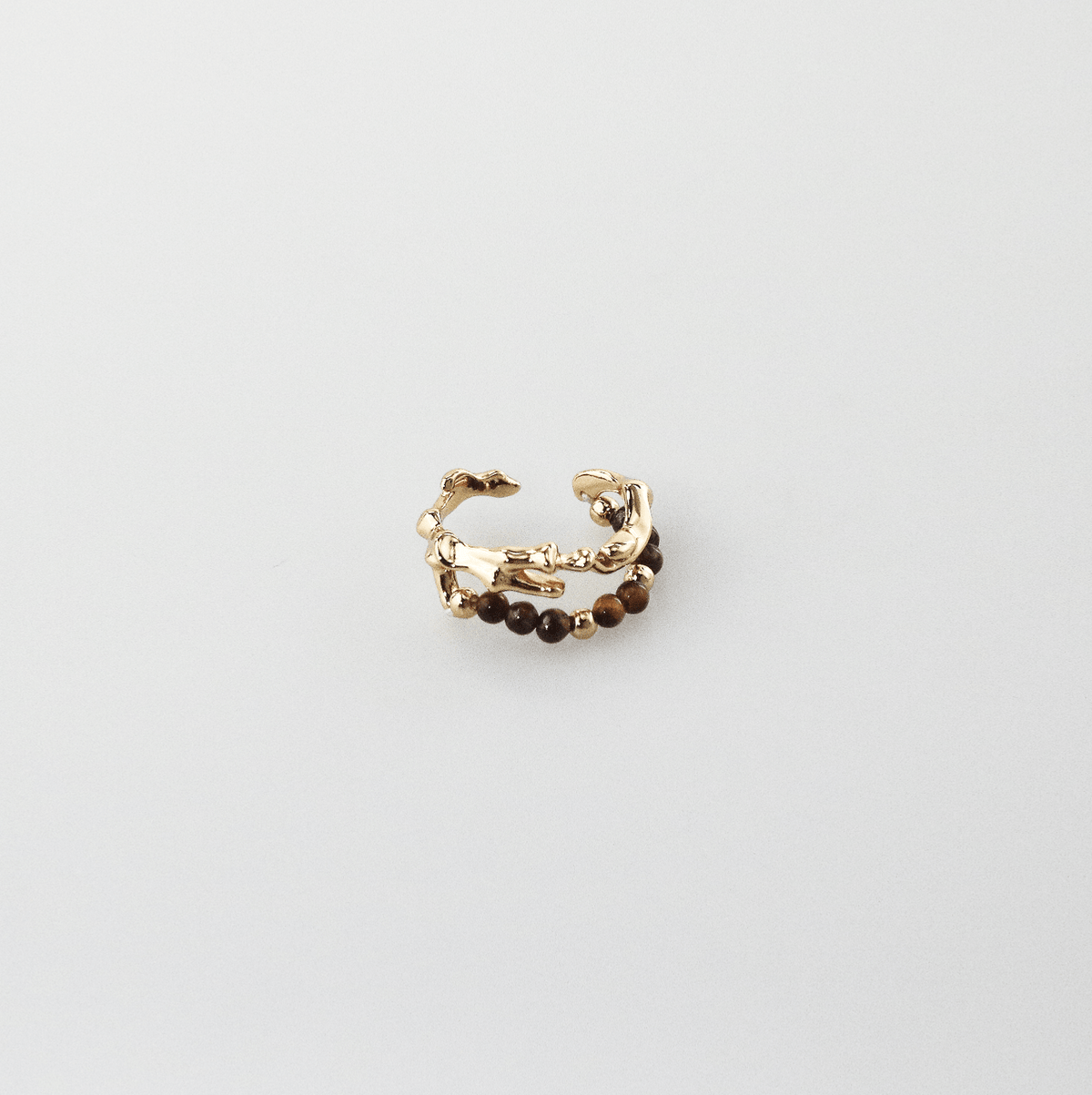 Aria-Tigers Eye Beaded Ring