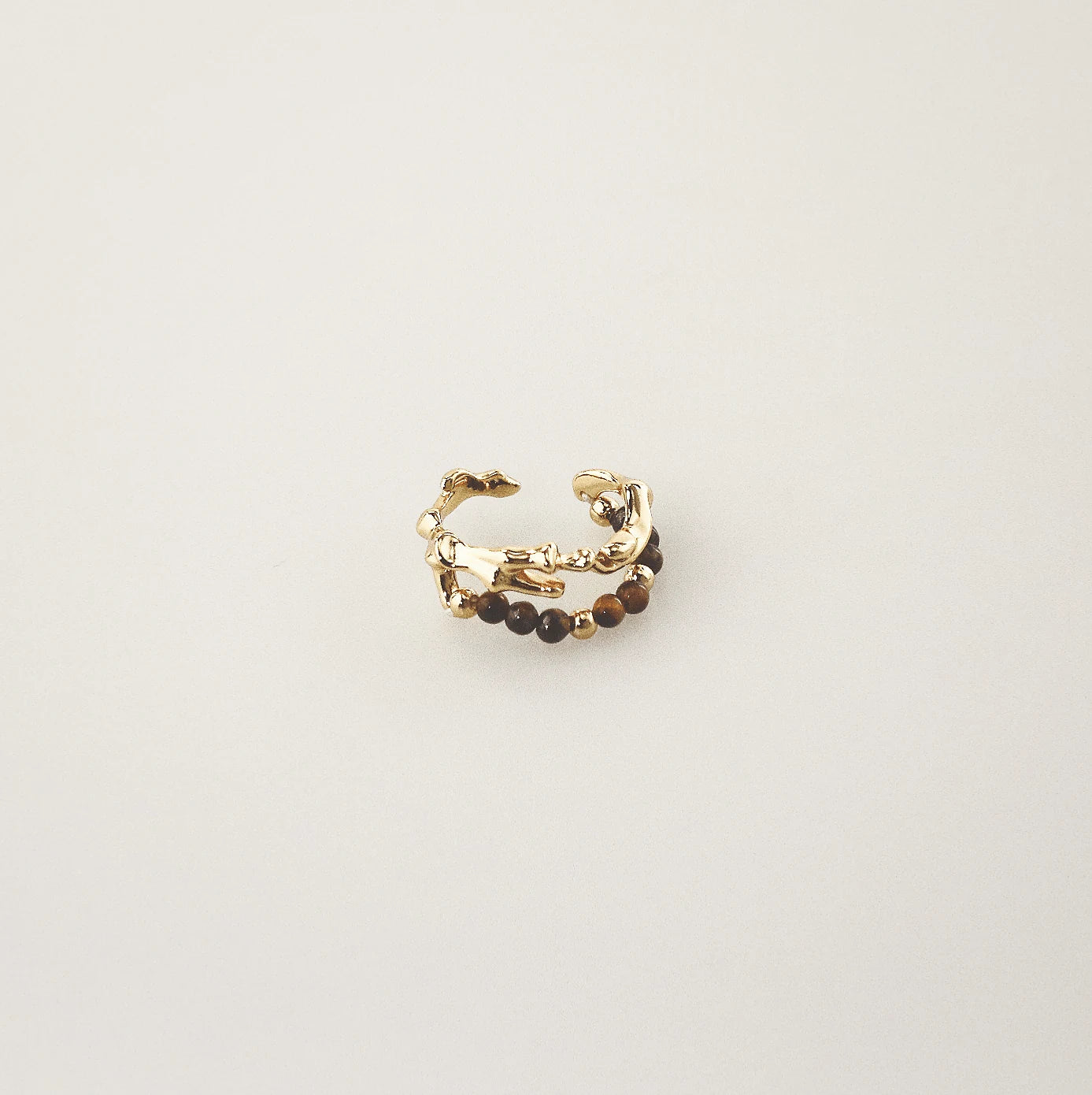 Aria-Tigers Eye Beaded Ring