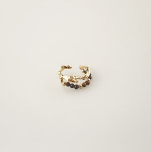 Aria-Tigers Eye Beaded Ring