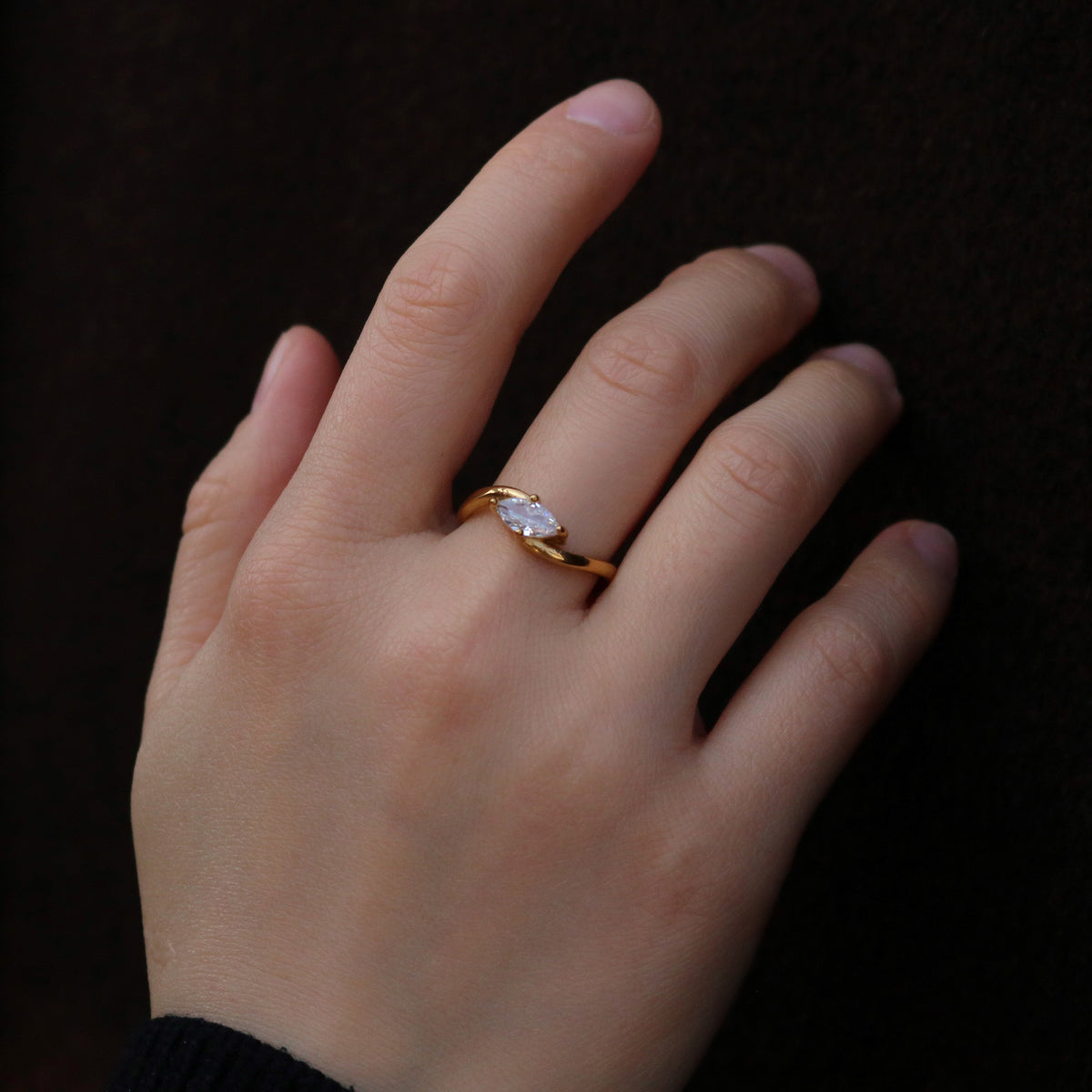 Bypass Marquise Ring