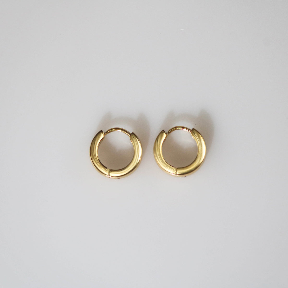Small Chunky Hoops, waterproof 18k gold-plated stainless steel