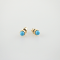 Blue Agate Stud Earrings for Women in Hypoallergenic 316L