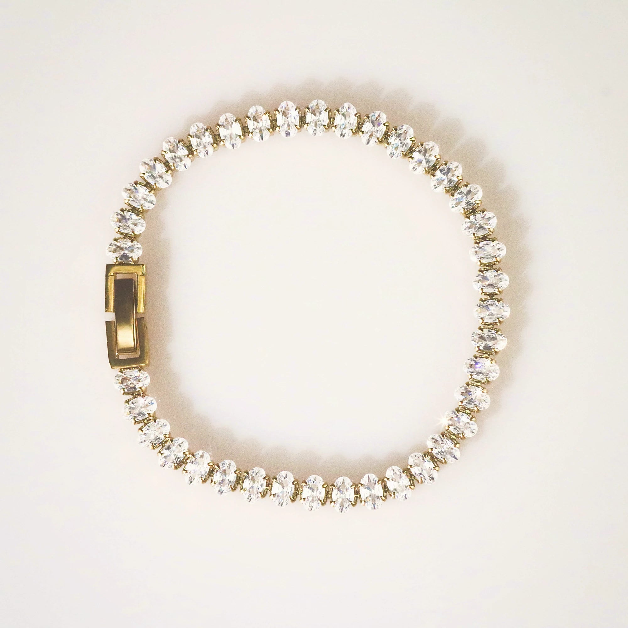 Meideya Jewelry Tennis Bracelet in gold , waterproof and tarnish free