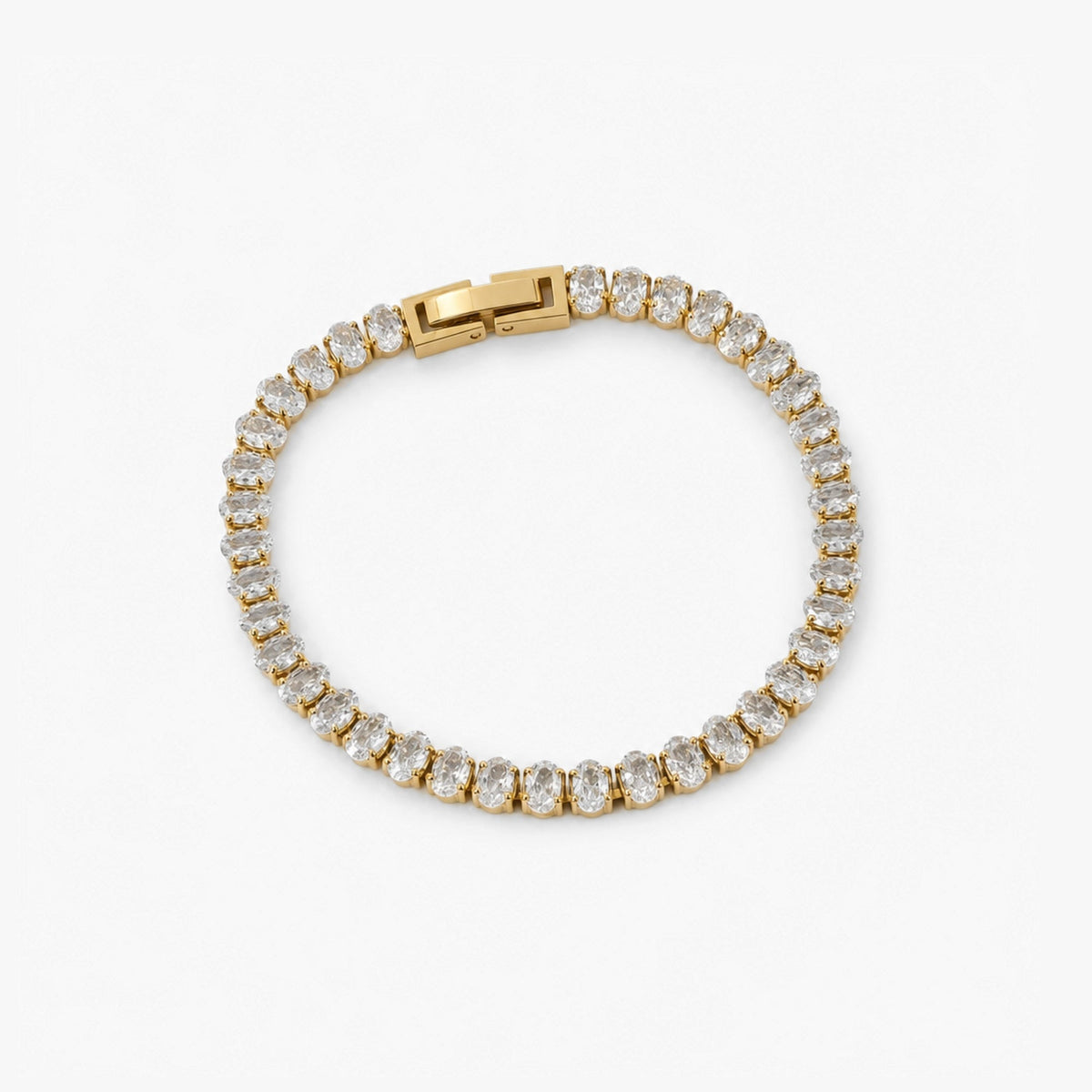 Tennis Bracelet in gold, waterproof and tarnish free
