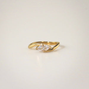 Meideya Jewelry Bypass Marquise Ring