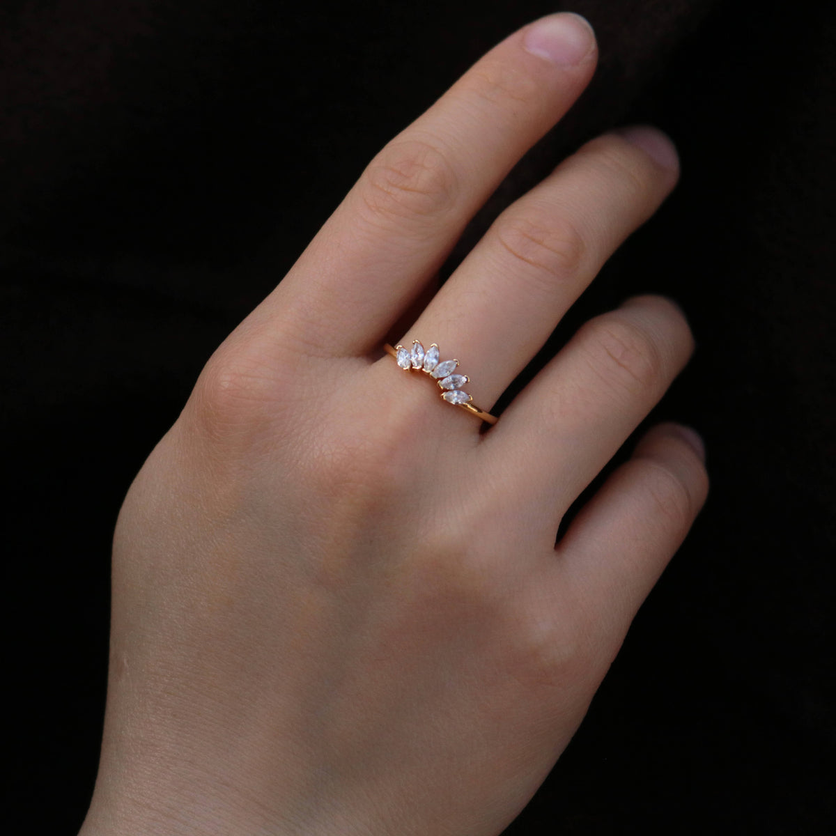 Stackable Gold Plated Sterling Silver Ring Set