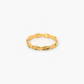 Carved Stackable Band Ring in Gold