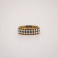 Checkered band ring