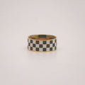 CHECKBOARD BAND RING