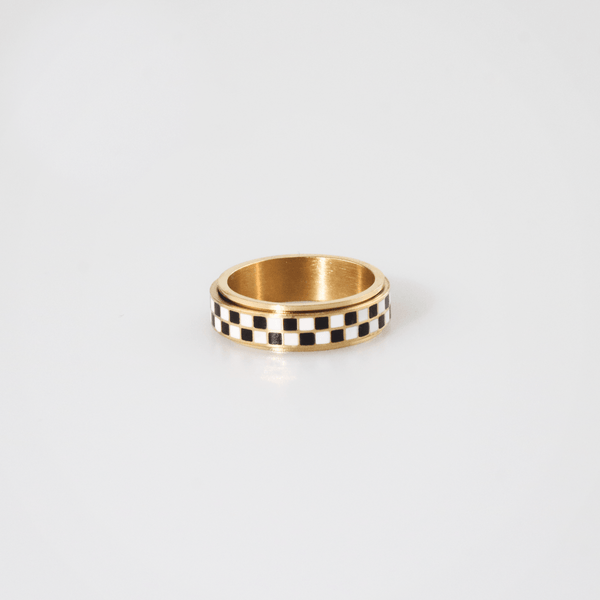 Waterproof Spinner Fidget Ring - Tarnish Free 18k Gold Plated