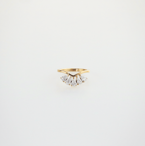 Chevron sparkling ring