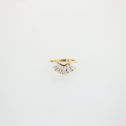 Chevron sparkling ring