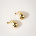 Waterproof 18k Gold Chunky Teardrop Earrings - Medium