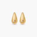 Chunky Teardrop Earrings — Waterproof 18k Gold, Medium