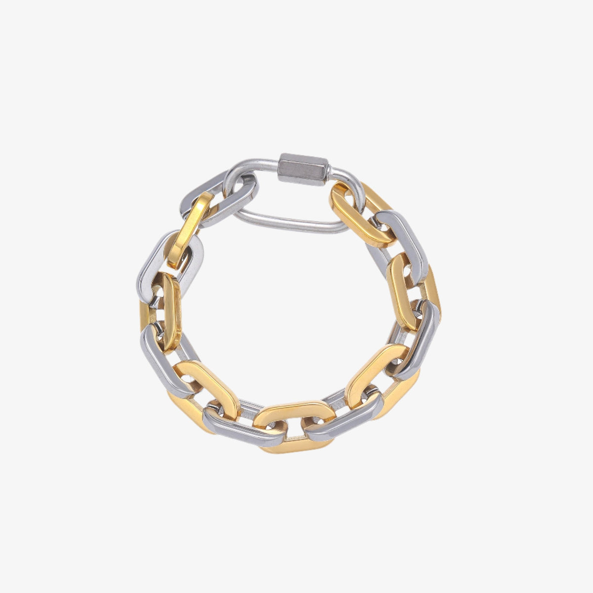 Chunky two tone bracelet