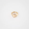 Circle Pave Signet Ring