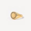 Circle Pave Signet Ring — Waterproof | Stylr
