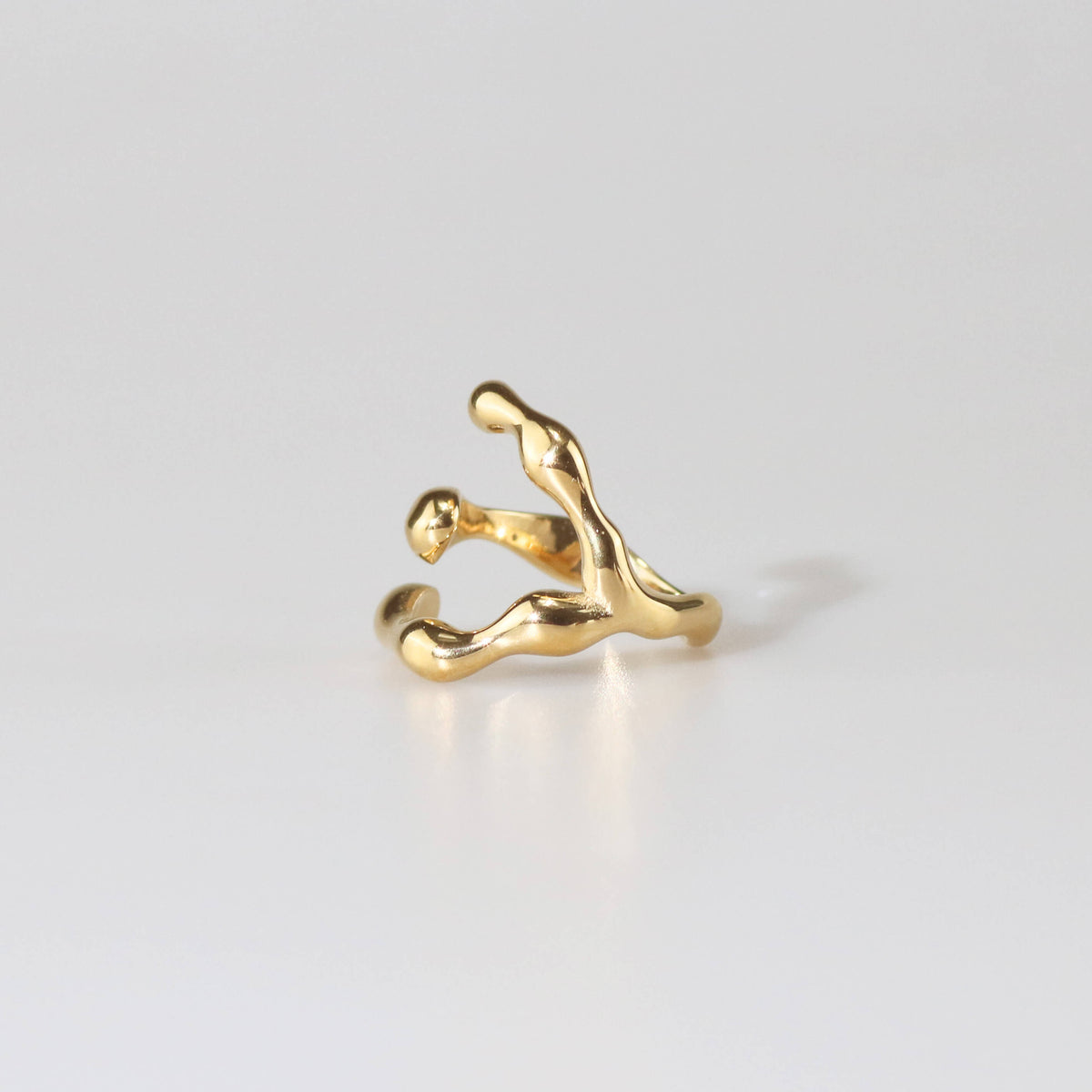 Claw Wrap Ring in gold plated stainless steel