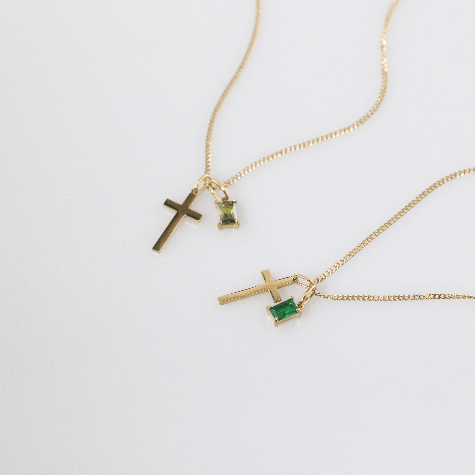 Cross - Birthstone Necklace