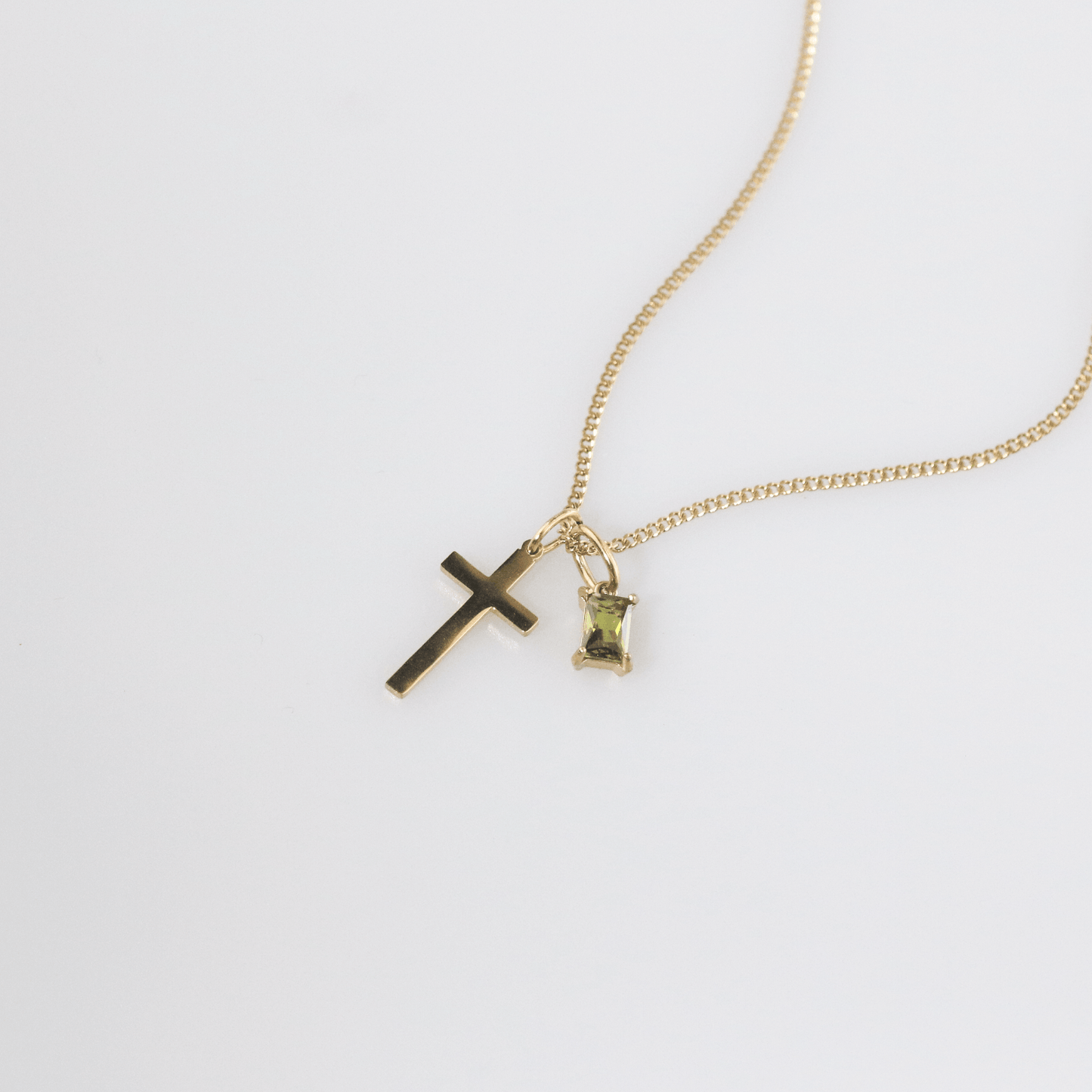 Cross and Birthstone-Necklace