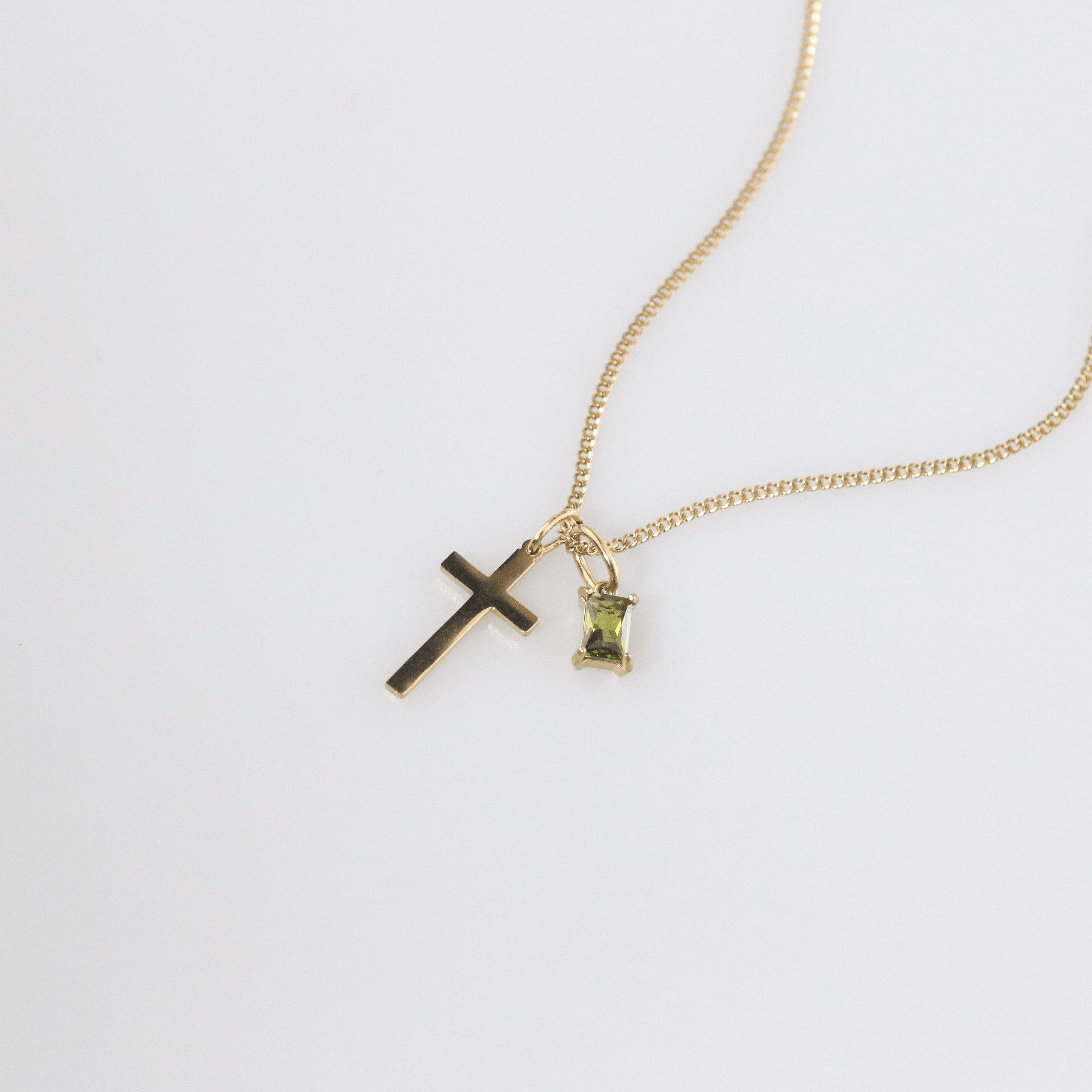 Cross and Birthstone-Necklace