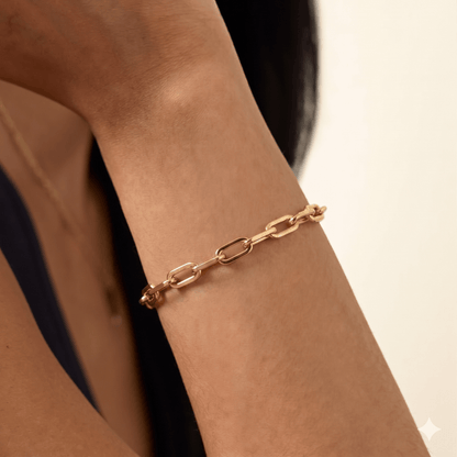 Waterproof Gold Chain Bracelet, 18k gold-plated stainless steel