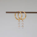 Meideya Jewelry Crystal Drop Hoop Earrings - Medium