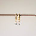 Meideya Jewelry Crystal Drop Hoop Earrings