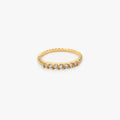 Crystal Stackable Ring — Waterproof, Gold Tone 316L