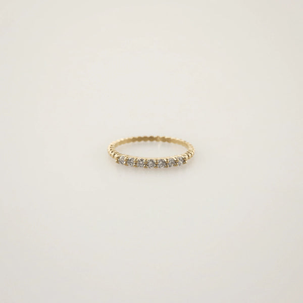 Waterproof Crystal Stackable Ring - Gold Tone 316L