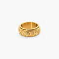 Fidget Spinner Ring — Wasserfest 18k vergoldet, hypoallergen